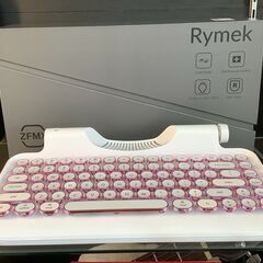 Rymek タイプライター風メカニカルキーボード Bluetooth&有線 デュアルモードキーボード iPhone/Android/Win/Mac対応 付属品・箱付き ピンク【ユーズドユーズ名古屋天白店】 J1204