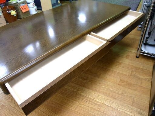 お値下げ！カリモク 木製 ローテーブル 座卓 文机 ナチュラル センターテーブル 幅122㎝ 中古 札幌市 西岡店
