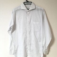 ■③ワイシャツ　Yシャツ　白　ストライプ■