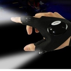 新品　未使用　手袋　ライト　アウトドア　ジョギング　防犯　安全　両手