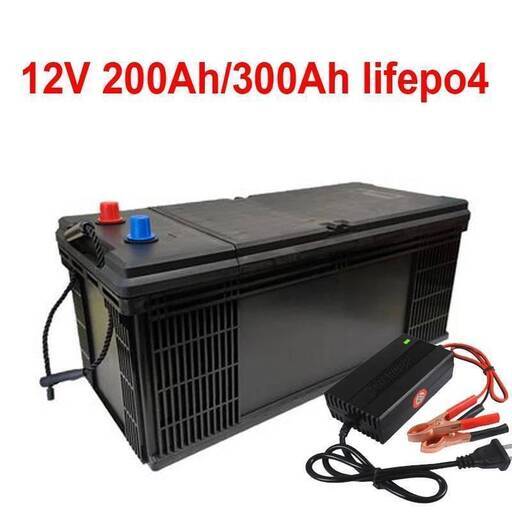 Gtk Lifepo4 リン酸鉄リチウムイオンバッテリー 12v 200Ah 20A充電器付き