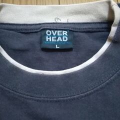 メンズ　ティーシャツ　ヴィンテージ　古着　綿100% OVER HEAD サイズLの画像