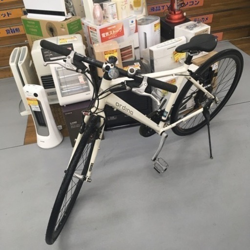 S146　BRIDGESTONE　クロスバイク　3X8段　リムブレーキ　ホワイト