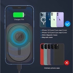 ワイヤレス充電車載ホルダー　Cタイプ急速充電の画像