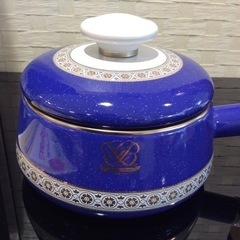 中古品 富士ホーロー グランブルー 片手鍋