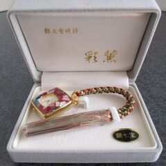 銀七宝時計