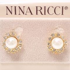 AA578 NINA RICCI ニナリッチ 真珠 パール イヤリング ゴールドの画像