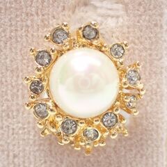 AA578 NINA RICCI ニナリッチ 真珠 パール イヤリング ゴールドの画像