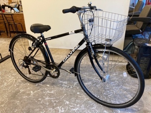 取引中【LEDオートライト】7段変速　27インチ自転車　ブラック