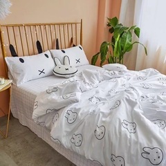 ミッフィー布団カバー シングル4点セット掛け布団カバー 枕カバー シーツの画像