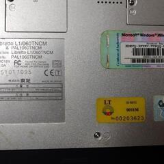 ※直取引可※TOSHIBA Libretto L1 060TNCM 電源ok win起動okの画像