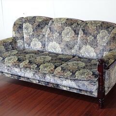 山口)下松市より　カリモク家具 3人掛けソファー 金華山張 長椅...
