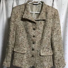 冬物ジャケット　3L　レディース　ツィード