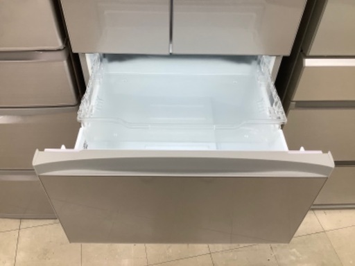 6ドア冷蔵庫　TOSHIBA GR-K510FD 2017年製　509L ※冷凍室スライドケースヒビ