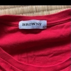 BROWNY 半袖Tシャツ フリー　赤色の画像