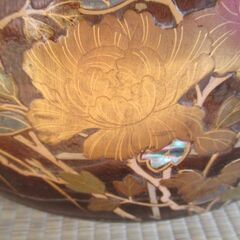 蒔絵桐火鉢　螺鈿細工　加賀伝統工芸　五徳付　キレイの画像