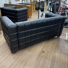 二人用ソファ ヨーゼフ・ホフマン リプロダクト家具 デザイナー家具 ブラック家具 💳自社配送時🌟代引き可💳※現金、クレジット、スマホ決済対応※【送料に設置込】の画像