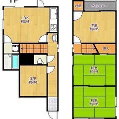 ✨初期費用0円　初月家賃０円【賃貸】2階・一戸建て　育児環境抜群...