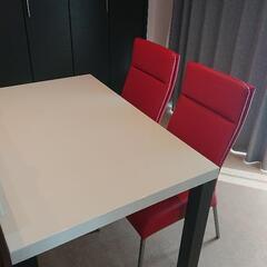 ダイニングテーブル イス二脚セット