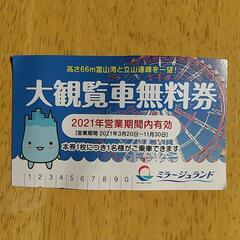 ミラージュランド　大観覧車　無料券