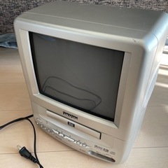 【引取決定】レトロなブラウン管の小型テレビ（DVDプレーヤー）