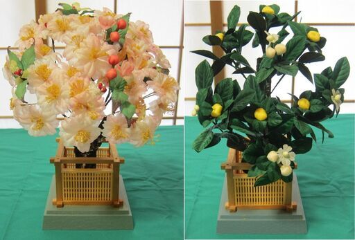 雛人形 男雛 女雛 屏風 桜木 橘 立札 親王飾り ひな祭り 神戸市
