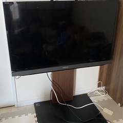 42型テレビ　壁掛け風テレビ台　テレビ上ラック