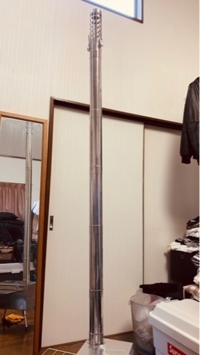 ガラス窓付き薪ストーブ　ステンレス製　未使用品