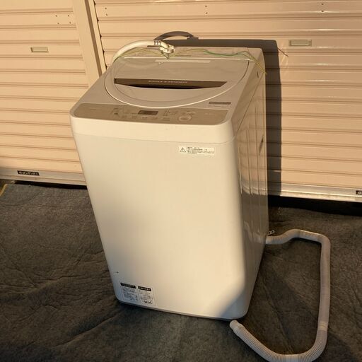 シャープ SHARP 洗濯機 一人暮らし 中古 2017年製 全自動洗濯機 5.5kg  送風 乾燥機能付き ES-GE5B-T