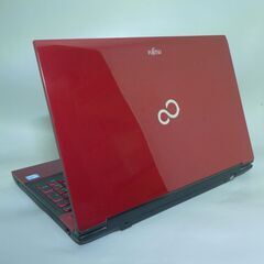 新品SSD 中古良品 赤色 ノートパソコン 15.6型 富士通 AH56/J 第3世代Core i5 8GB Blu-ray 無線 Bluetooth カメラ Windows10 Office の画像