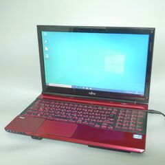 新品SSD 中古良品 赤色 ノートパソコン 15.6型 富士通 ...