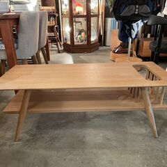 ✨🔔期間限定・特別価格🔔✨【美品】ソット（SOT） 木製２段センターテーブル ローテーブル 中古家具の画像