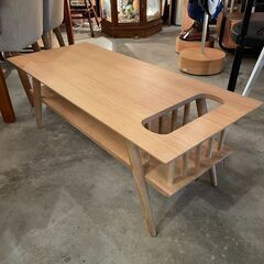 ✨🔔期間限定・特別価格🔔✨【美品】ソット（SOT） 木製２段センターテーブル ローテーブル 中古家具の画像