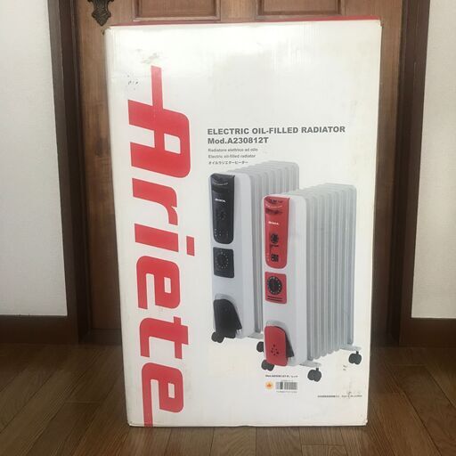 Delonghi ARIETE(アリエテ) オイルラジエターヒーター（レッド）