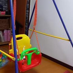 新品☆ブランコ　室内 屋外 子供用 折り畳み 簡単組立 (おまけ付) の画像