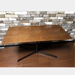 カフェテーブル　ブラウン　X脚　高さ55cmの画像