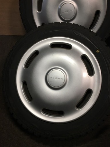 ○155/65r14 スタッドレス 溝イボ付 ラパン純正ホイール4本○