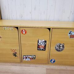 カラーボックス(ナチュラル)扉付きの画像
