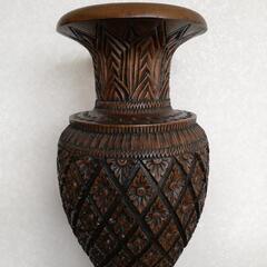 バリ風大型花入れ.置物.オブジェの画像