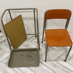 【在庫59セット】ネコス製・学習机セット（学校机 + 学習椅子）★千葉市内直接お渡しの画像