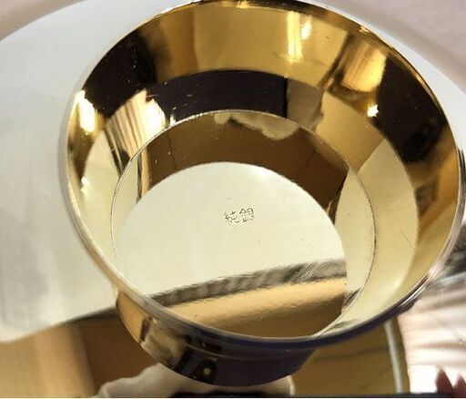 金盃 金メッキ 純銀 総重量94g 記念品 労働大臣 共箱付属 ☆ 札幌市 白石区 東札幌 ☆ アウトレットモノハウス