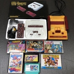 ファミコン互換機+ファミコンソフト7本+ジャンクファミコン　セット