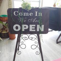 OPEN、CLOSED 立て看板　鉄製　アンティーク加工