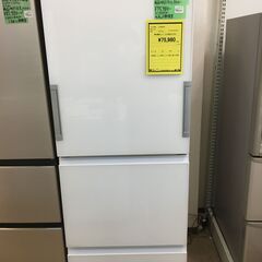 冷蔵庫　SHARP　シャープ　356 L　SJ-GW36D　2018年製　幅600x高さ1690x奥行660mm　3ドア　両開き扉　左右開き　節電モード　脱臭　除菌　急速製氷　急速冷凍　閉め忘れ防止　ホワイト　自動製氷　高年式　クリーニング済み