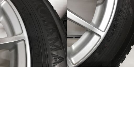 ＜スタッドレス・ホイール 4本＞ 185/60R15 ヨコハマタイヤ 2017年製 15X6J TAS JAPAN IRVINE 5H -100   ～横浜市旭区 ズーラシア近く～