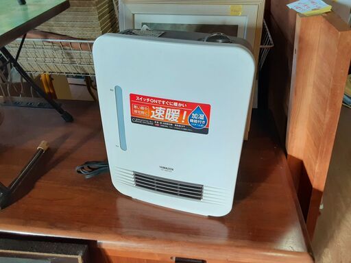 山善 セラミックファンヒーター 加湿機能付き 2018年製 HF-KB122　/DJ-0814 Ｎ3