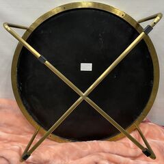 展示品 ブランド 関家具 定価12万円 希少ブラウン大理石 センターテーブル 直径830×高さ350mm 円卓 ローテーブル リビング Cの画像
