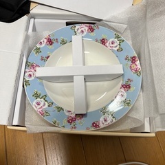 新品花柄プレート2枚セット