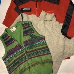 Mr JUNKO JEANSのフリースジャンパー＋タートルセータ...
