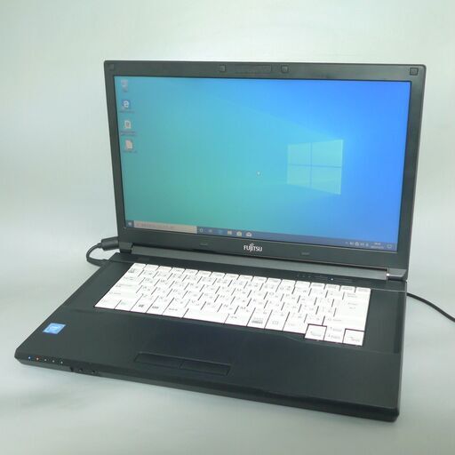 中古美品 ノートパソコン 15.6型ワイド FUJITSU 富士通 A576/P 第6世代 Celeron 8GB 500GB Windows10 Office 初心者向け 即使用可能